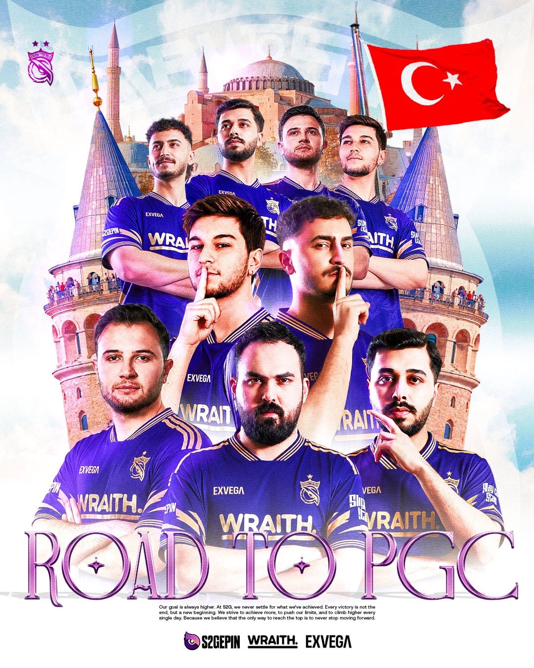 S2G 자체 PGC 결승 진출 발표에 첨부된 ROAD TO PGC 홍보 포스터