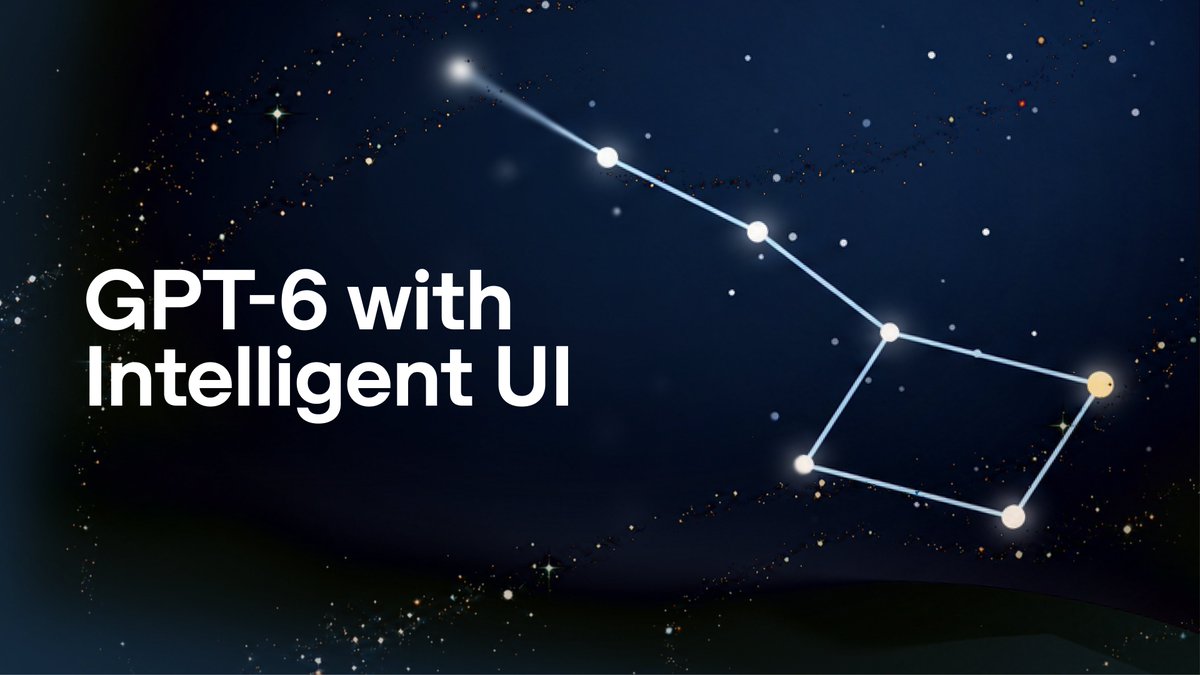 별자리 그림을 사용한 GPT-6 Intelligent UI 공식 설명 영상 표지