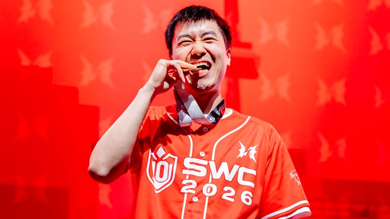 SWC2026 아메리카 컵 우승자로 공식 결과 공지에 소개된 SAPPYYY의 사진